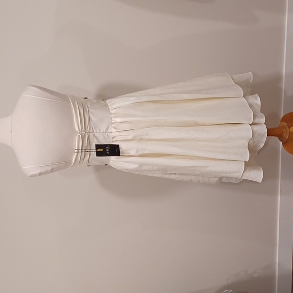 ABS Allen Schwartz Collection Ivory Cocktail Dress NEW- Sz. 8 - Picture 7 of 16